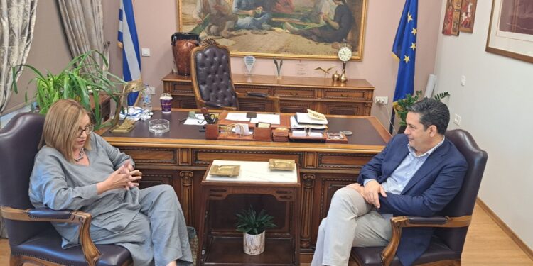 Με την Ευρωβουλευτή Μαρία Σπυράκη συναντήθηκε ο Δήμαρχος Αγρινίου