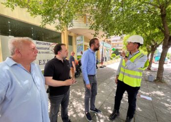 Ο Ν. Φαρμάκης στα έργα για το δίκτυο φυσικού αερίου στο Αγρίνιο