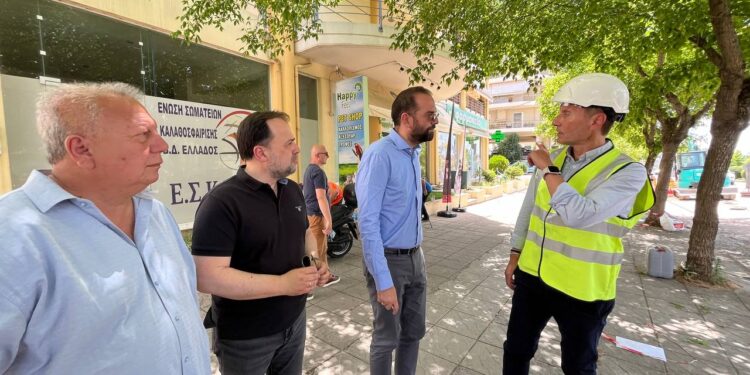 Ο Ν. Φαρμάκης στα έργα για το δίκτυο φυσικού αερίου στο Αγρίνιο