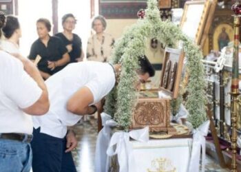 Ζευγαράκι Μακρυνείας | Υποδοχή ιερών λείψανων των Οσίων Παρθενίου & Ευμενίου των εν Κουδουμά 