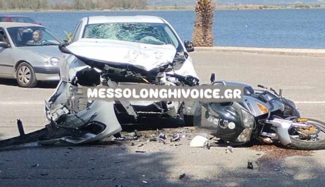 Σοβαρό τροχαίο ατύχημα στο Λιμάνι Μεσολογγίου (video)