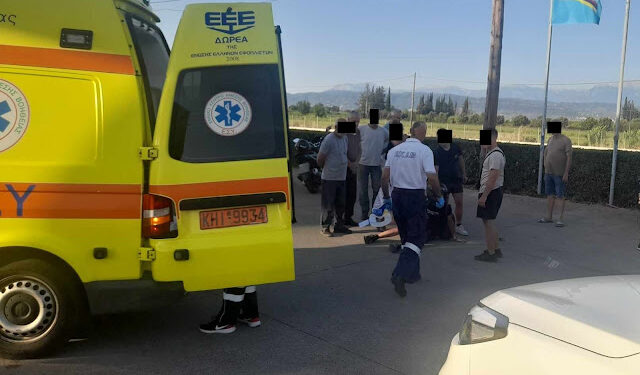Τροχαίο με τραυματισμό δικυκλιστή στον Πλάτανο Καλυβίων