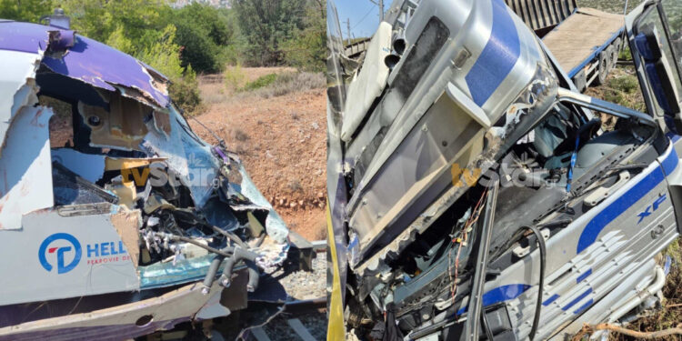 Αυλίδα: Σύγκρουση τρένου με φορτηγό, επιχείρηση απεγκλωβισμού 130 επιβατών – Δύο τραυματίες