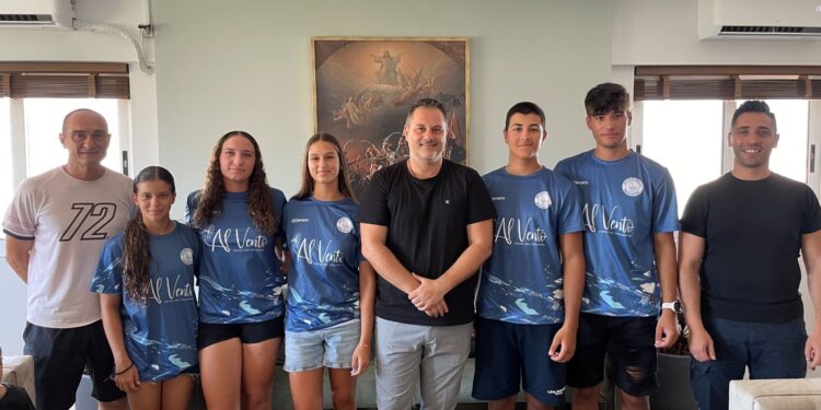 Υποδοχή των αθλητών Κανόε-Καγιάκ που συμμετέχουν στους αγώνες OlympicHopes από τον Δήμαρχο Μεσολογγίου