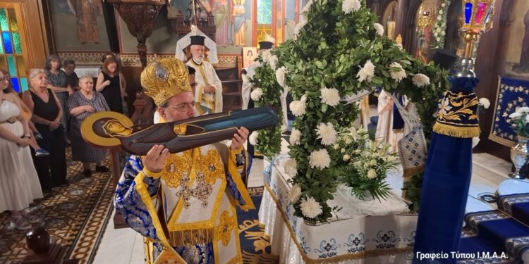 Αιτωλ/νία|Με λαμπρότητα εορτάσθηκε η μεγάλη Θεομητορική Εορτή της Κοιμήσεως της Υπεραγίας Θεοτόκου