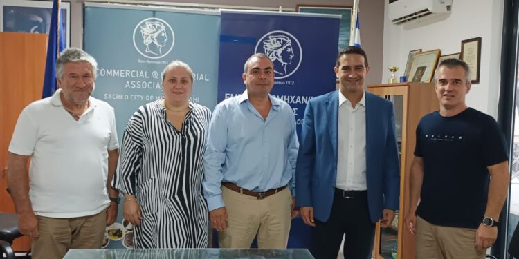 Η διοίκηση του Εμποροβιομηχανικού Συλλόγου Μεσολογγίου συναντήθηκε με τον Μιχάλη Κατρίνη