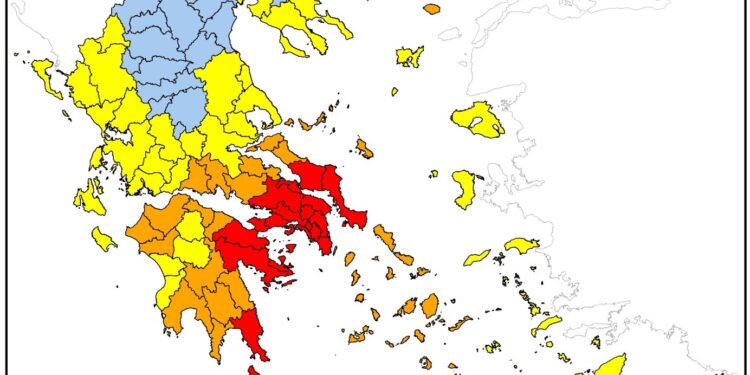 Πολύ υψηλός κίνδυνος πυρκαγιάς στη Δυτική Ελλάδα και για τη Δευτέρα 12/8