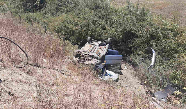 Μια γυναίκα νεκρή και δυο τραυματίες σε τροχαίο στη Ρίγανη Αγρινίου(φωτο)