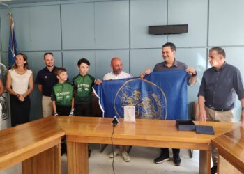 Ο  Δήμαρχος Αγρινίου υποδέχθηκε τον  Paolo Bettini – Χρυσό Ολυμπιονίκη της Αθήνας στην ποδηλασία