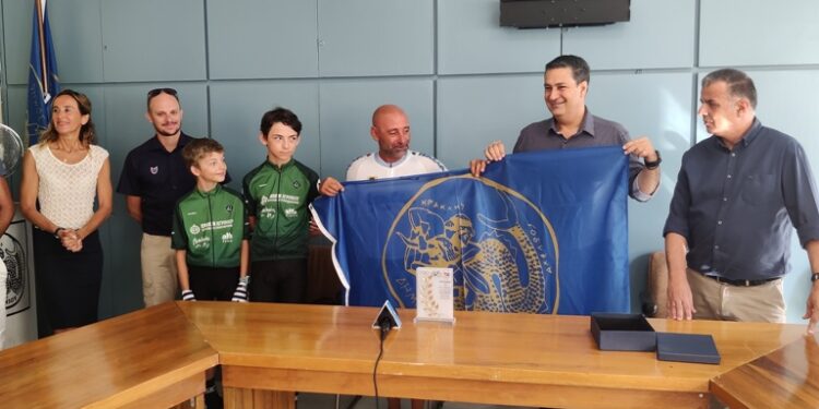 Ο  Δήμαρχος Αγρινίου υποδέχθηκε τον  Paolo Bettini – Χρυσό Ολυμπιονίκη της Αθήνας στην ποδηλασία