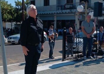 Ο Δημήτρης Τραπεζιώτης στο Επίσημο Μνημόσυνο των θυμάτων της Γερμανικής Κατοχής στη Γαβαλού