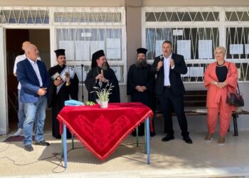 Ο Δήμαρχος Μεσολογγίου Σπύρος Διαμαντόπουλος σε αγιασμούς σχολικών μονάδων