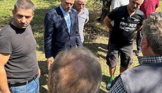 Επίσκεψη Κ. Καραγκούνη στις πληγείσες περιοχές από την χαλαζόπτωση Καμαρούλα και Αβόρανη