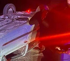 Τροχαίο με ντελαπάρισμα στην Ιόνια Οδό κοντά στο Μενίδι