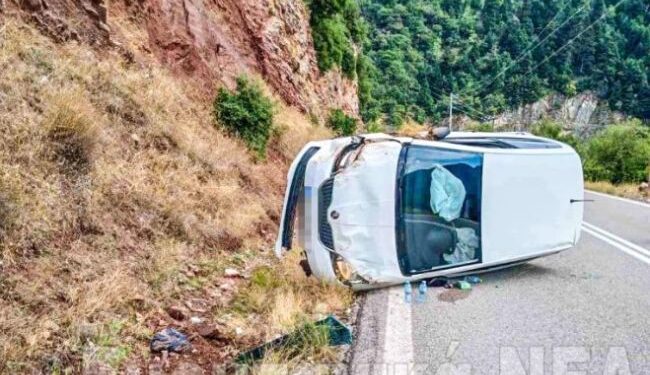 Τροχαίο στην Ε.Ο. Καρπενησίου-Αγρινίου στο ύψος του χωριού Καλεσμένο