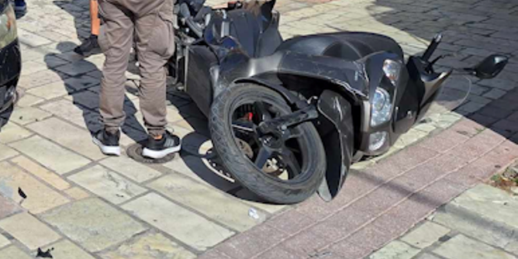 Τροχαίο με τραυματισμό στο Μεσολόγγι (ΦΩΤΟ)