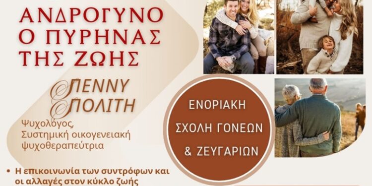 Αγρίνιο-Ι.Ν. Αγίου Χριστοφόρου: 2η συνάντηση της Σχολής Γονέων και Νέων Ζευγαριών στις 18/11