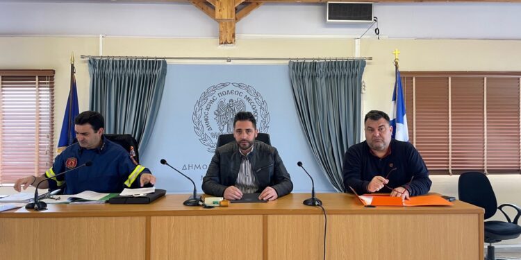 Συντονιστική σύσκεψη για την αντιμετώπιση εκτάκτων αναγκών από χιονοπτώσεις και παγετό στον Δήμο Μεσολογγίου