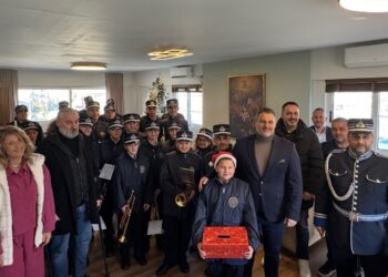 Έψαλε τα κάλαντα στον Δήμαρχο Μεσολογγίου η Φιλαρμονική «Χρήστος Καψάλης»