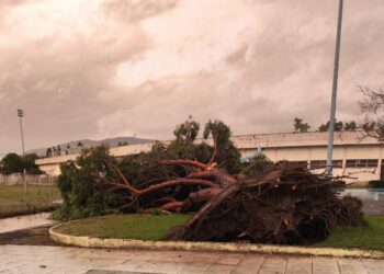 Αγρίνιο: Εκκενώθηκε το ΔΑΚ-Μεγάλες ζημιές στο γήπεδο Δοκιμίου