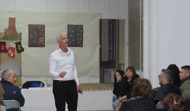 Ομιλία Γ. Καλλιακμάνη για τη ενδοοικογενειακή και έμφυλη βία στο Μενίδι Αιτ/νίας (videos-fotos)