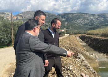 Επίσκεψη του Περιφερειάρχη, Ν. Φαρμάκη σε αντιπλημμυρικά έργα και νέους χώρους αναψυχής στην  Αιτωλ/νία