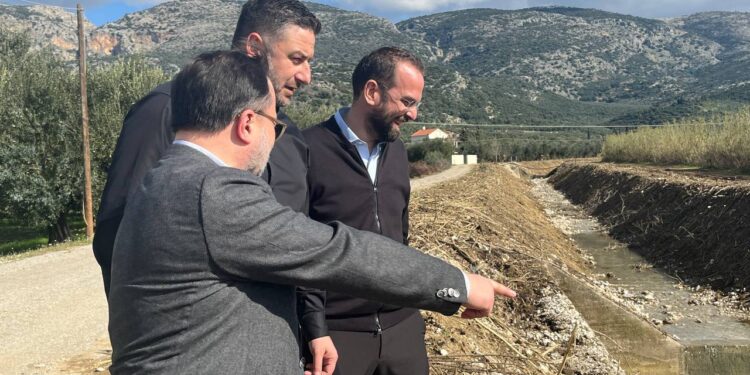 Επίσκεψη του Περιφερειάρχη, Ν. Φαρμάκη σε αντιπλημμυρικά έργα και νέους χώρους αναψυχής στην Αιτωλ/νία