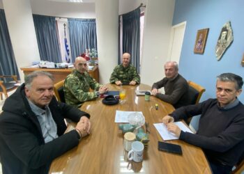 Ευρεία σύσκεψη στο Θέρμο για την τοποθέτηση της γέφυρας στην Κάτω Δοσούλα κοινότητας Κάτω Χρυσοβίτσας (Καρέλι)
