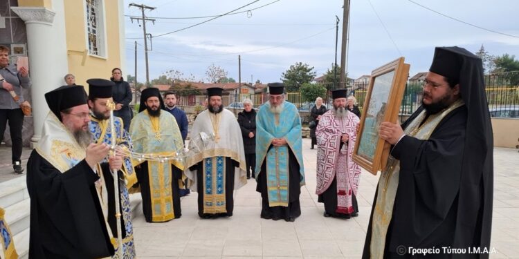 Την Θαυματουργό Εικόνα της Υπεραγίας Θεοτόκου της Ολυμπιώτισσας υποδέχθηκε το Μεσολόγγι