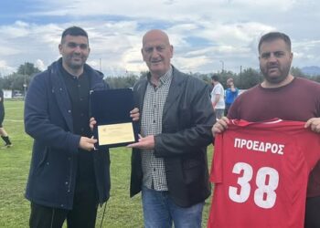 Ο Αστέρας Αγρινίου στο πλαίσιο του Πρωταθλήματος της Β’ Ε.Π.Σ. Αιτωλ/νίας τίμησε τον ιστορικό Πρόεδρο, Γιώργο Τζογάνη