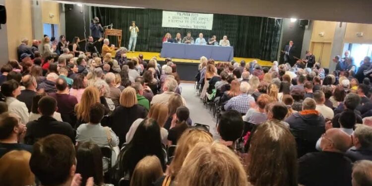 Η ομιλία του προέδρου του Εμπορικού Συλλόγου Αγρινίου στην εκδήλωση για το έγκλημα στα Τέμπη