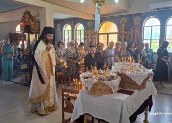 Μαραθιάς Τριχωνίδος, Θεία Λειτουργία Κυριακής των Αγίων Πάντων