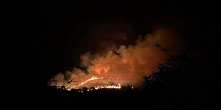 Μεγάλη φωτιά σε αγροτική έκταση στην Μακύνεια Αντιρρίου