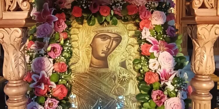 IEΡΑ ΑΓΡΥΠΝΙΑ ΚΑΙ ΛΙΤΑΝΕΥΣΗ ΙΕΡΑΣ ΕΙΚΟΝΑΣ ΠΑΝΑΓΙΑΣ ΠΡΟΥΣΙΩΤΙΣΣΑΣ ΣΤΟΝ ΙΕΡΟ ΝΑΟ ΑΓΙΟΥ ΔΗΜΗΤΡΙΟΥ ΠΑΡΑΒΟΛΑΣ