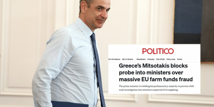 Politico: Ο Μητσοτάκης εμποδίζει την έρευνα για σκάνδαλο ΟΠΕΚΕΠΕ που αγγίζει υπουργούς