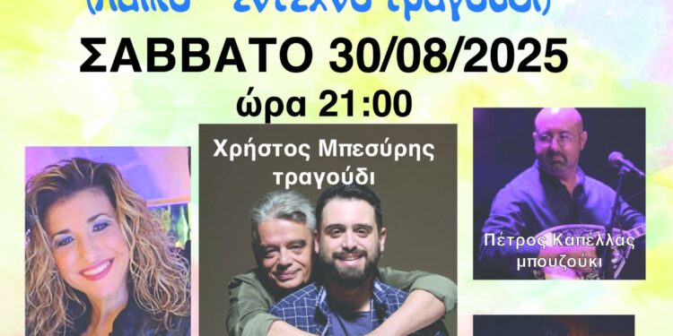 Ο Πολιτιστικός Σύλλογος Παναιτωλίου «Χρήστος Καπράλος», διοργανώνει μουσική βραδιά