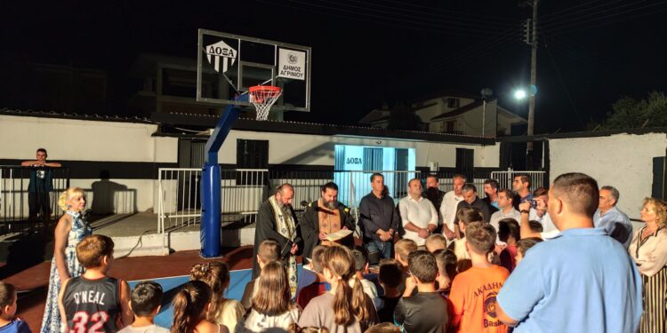 Εγκαίνια του ανακαινισμένου Δημοτικού Γηπέδου Μπάσκετ στο Καινούργιο