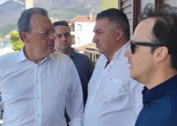 Επίσκεψη του προέδρου του ΣΥΡΙΖΑ-ΠΣ, Σωκράτη Φάμελλου στον πυρόπληκτο Δήμο Ακτίου-Βόνιτσας