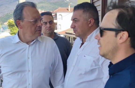 Επίσκεψη του προέδρου του ΣΥΡΙΖΑ-ΠΣ, Σωκράτη Φάμελλου στον πυρόπληκτο Δήμο Ακτίου-Βόνιτσας