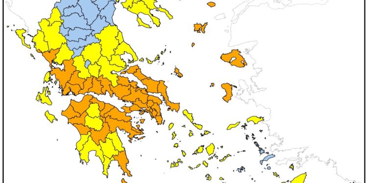 Παραμένει πολύ υψηλός ο κίνδυνος πυρκαγιάς τη Δευτέρα σε όλη την Περιφέρεια Δυτικής Ελλάδας