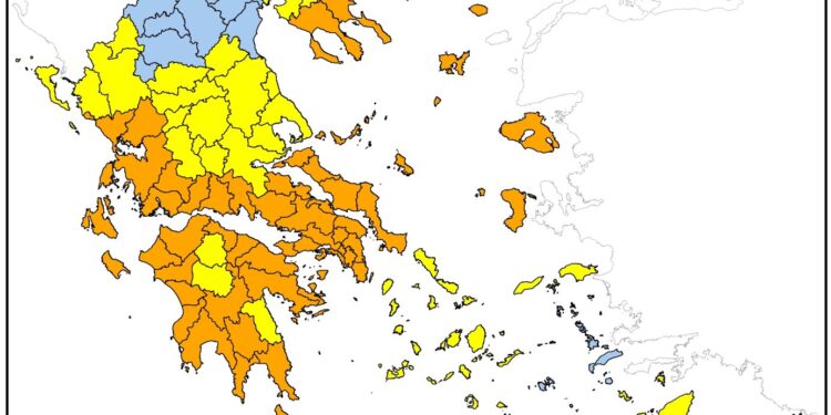 Πολύ υψηλός ο κίνδυνος πυρκαγιάς και για αύριο Τρίτη σε όλη την Περιφέρεια Δυτικής Ελλάδας
