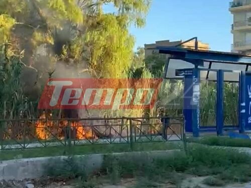 Πάτρα: Φωτιά κοντά στον Προαστιακό – Ύποπτος για εμπρησμό στα χέρια της ΕΛ.ΑΣ.