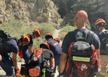 Διασώθηκε 60χρονη τουρίστρια στο Φαράγγι της Ίμπρου στην Κρήτη