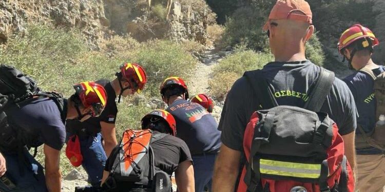 Διασώθηκε 60χρονη τουρίστρια στο Φαράγγι της Ίμπρου στην Κρήτη