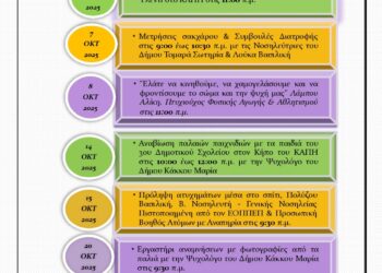 ΚΑΠΗ Μεσολογγίου: Ολόκληρο τον Οκτώβριο «Γιορτάζουμε τα χρόνια μας»!