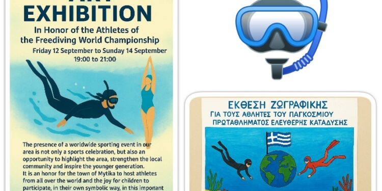 Έκθεση ζωγραφικής προς τιμήν των αθλητών που συμμετέχουν στο Παγκόσμιο Πρωτάθλημα Ελεύθερης Κατάδυσης, από το ΚΔΑΠ Κανδήλας.