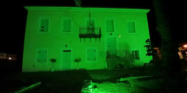 Φωτίστηκε «πράσινο» το Μουσείο Οικογένειας Τρικούπη για την Ευρωπαϊκή Ημέρα Δωρεάς Οργάνων