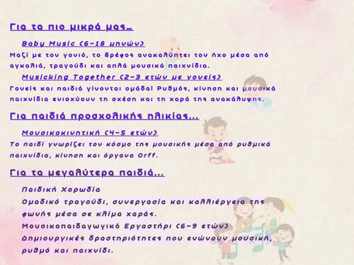 Συνάντηση Γνωριμίας με τα Μουσικοπαιδαγωγικά Εργαστήρια του Μουσικού Εργαστηρίου «Μελόεσσα»