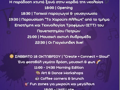 Πρόγραμμα για το 1ο Φεστιβάλ Νεολαίας Δημοτικού Συμβουλίου Νέων Δήμου Αγρινίου