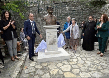 Ο κορυφαίος Έλληνας Μαθηματικός Δημήτριος Κάππος έγινε προτομή απο τον διακεκριμένο γλύπτη Ευάγγελο Τύμπα.